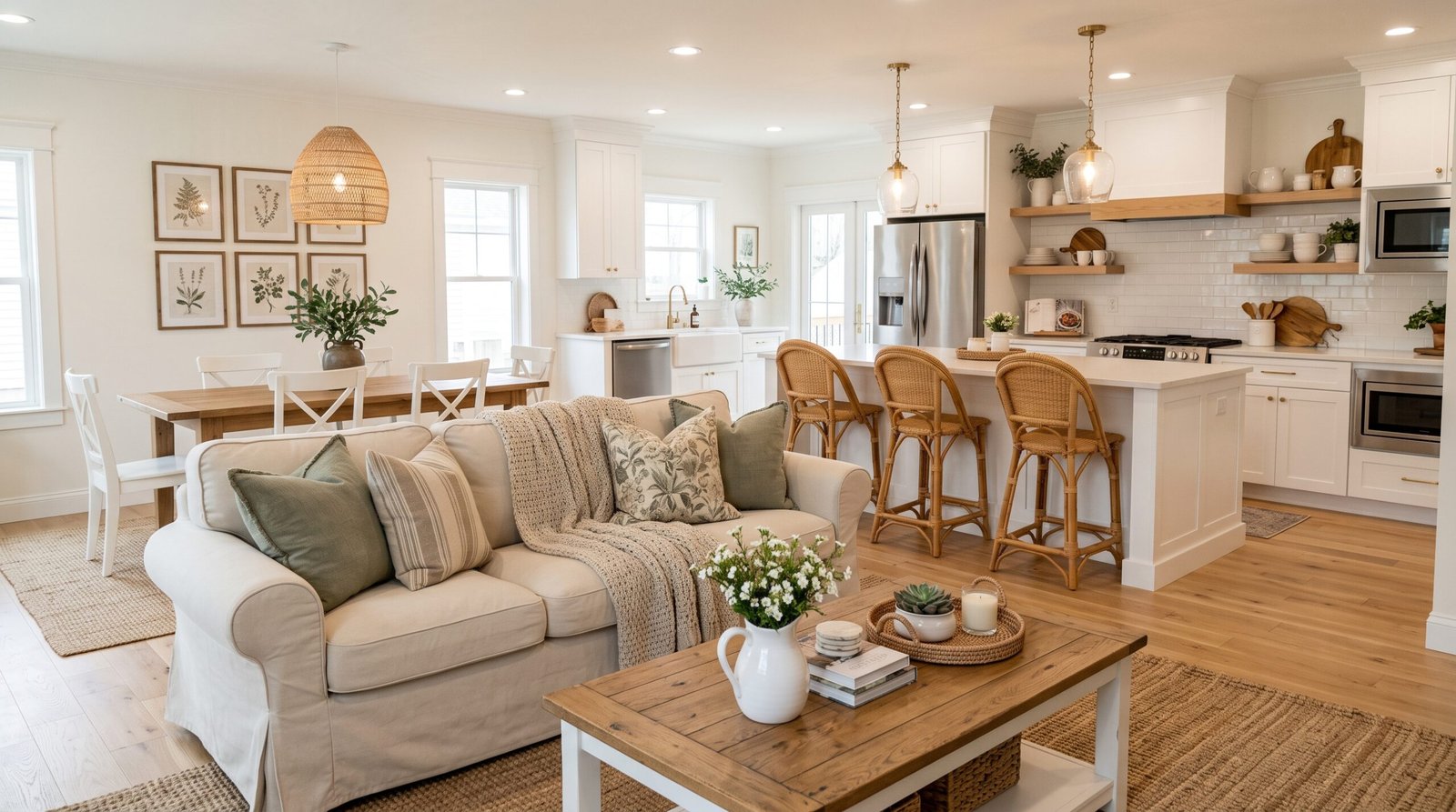 Cozy Home Interior Ideas for a Warm Farmhouse Living Room